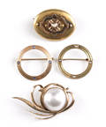 Four brooches
