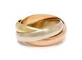 An 18 Karat Tricolor Gold Trinity Ring Les Must de Cartier