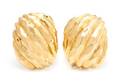 A Pair of 18 Karat Yellow Gold Earclips