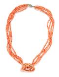 A Coral Multistrand Necklace