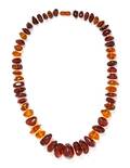 A Graduated Amber Bead Necklace