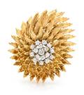 An 18 Karat Yellow and White Gold Diamond Brooch