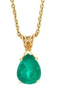 A Yellow Gold and Emerald Pendant