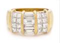 An 18 Karat Yellow Gold and Diamond Ring