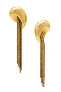 A Pair of 18 Karat Yellow Gold Tassel Earclips Yuri Ichihashi