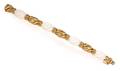 An 18 Karat Yellow Gold and White Coral Bracelet