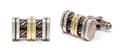 A Pair of Sterling Silver and Yellow Gold Cable Cufflinks David Yurman