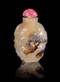 A Small Shadow Agate Snuff Bottle