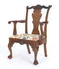 Delaware Valley Chippendale walnut armchair ca 1770