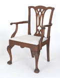 Delaware Valley Chippendale walnut armchair ca 1770