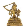 A SinoTibetan Gilt Bronze Figure of Manjushri