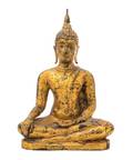 A Thai Gilt Bronze Figure of Seated Buddha