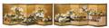 Two Japanese SixFold Screens