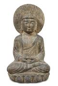 A Large Stone Figure of Amida Buddha