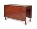 Chippendale style mahogany drop leaf dining table