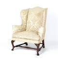 Kittinger Queen Anne style mahogany wing chair