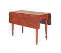 Sheraton red painted drop leaf table
