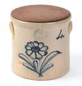Four gallon stoneware crock 19th c
