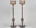 PAIR OF RENAISSANCE STYLE BRASS FLOOR LAMPS