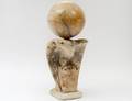 ART DECO ALABASTER LAMP AND SHADE