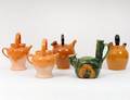 GROUP OF FIVE STONEWARE VESSELS