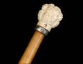 WALKING STICK WITH CARVED IVORY HANDLE