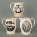 Three Liverpool pitchers early 19th c