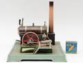 POLYCHROMED METAL MINIATURE STEAM ENGINE