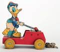 Donald Duck Pull Toy England Chad Valley ca 1940s