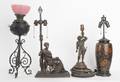 Four early table lamps