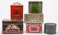 Six Coffee and Tea Tins Including Maxwell House Coffee