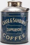 Chase  Sanborns Superior Five Pound Coffee Tin
