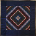 Amish wool crepe pieced quilt early 20th c