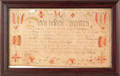 Northampton County Pennsylvania ink and watercolor fraktur birth certificate dated 1816