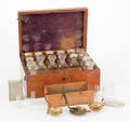 Whitall Tatum  Co New York Boston walnut medical box 19th c