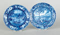 Two Historical blue Staffordshire plates 19th c