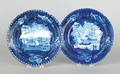 Two Historical blue Staffordshire plates 19th c