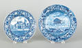 Two Historical blue Staffordshire plates 19th c