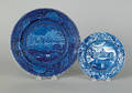 Two Historical blue Staffordshire plates 19th c