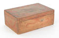 New England painted basswood storage box mid 19th c