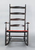 Mt Lebanon New York No 7 ladderback rocking chair 19th c