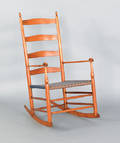 Shaker maple No 6 ladderback rocking chair 19th c