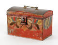 Tole dome lid document box 19th c