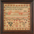 Wool needlework dated 1853