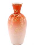 Webb Cased  Cameo Textured Peachblow Vase