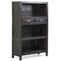 Chinese black lacquer open bookshelf