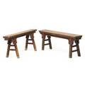 Four provincial chinese elm benches