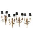Louis xvi style gilt bronze wall sconces