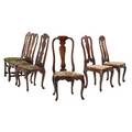 Assembled set continental rococo side chairs
