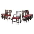 Set of eight federal mahogany dining chairs